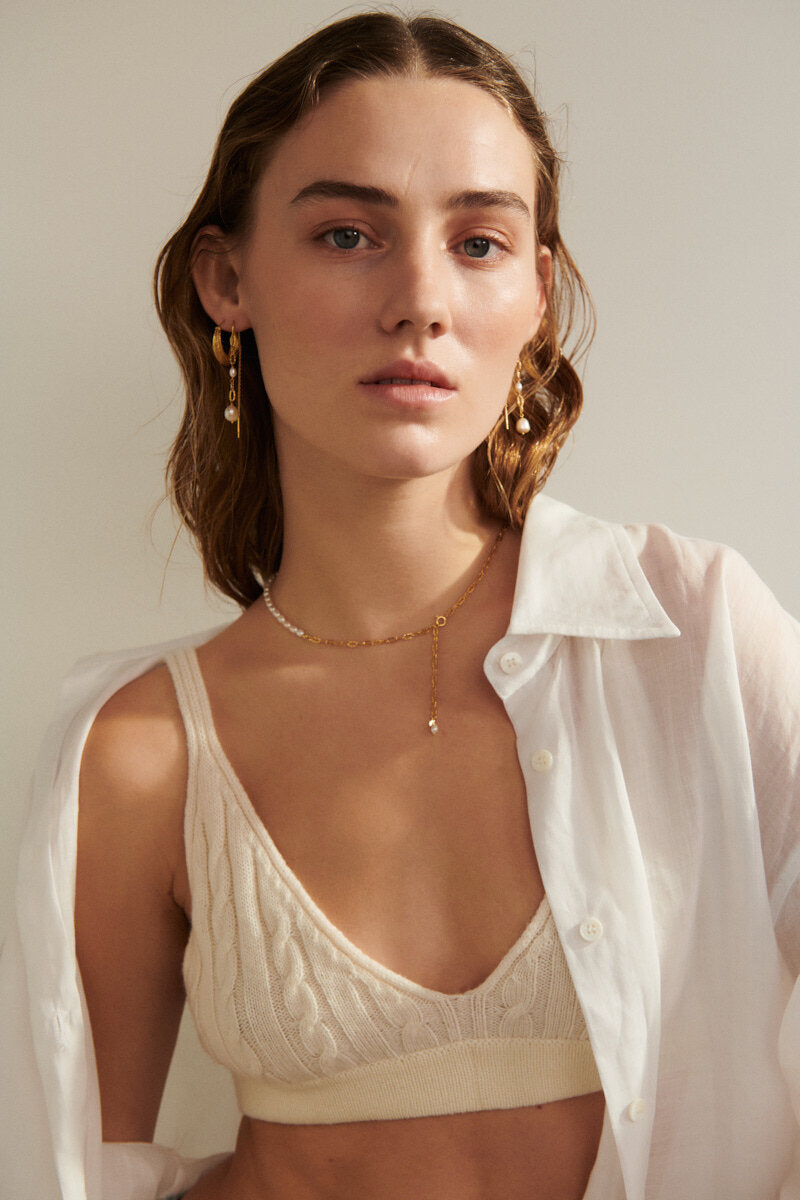 Seaside øreringe - forgyldt